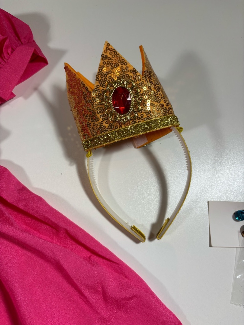 Princess Peach Costume Toddler 2T 3T Pink Dress Crown Mario Halloween - Picture 4 of 13